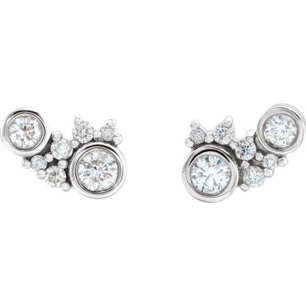 Scattered Bezel-Set Earrings - Image 2