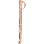 Baguette Bar Necklace or Slide Pendant - Image 2