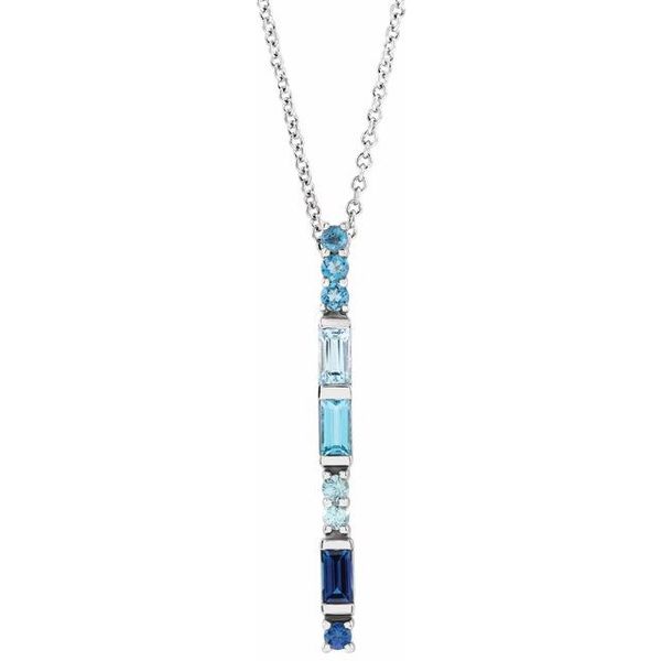 Baguette Bar Necklace or Slide Pendant