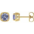 Round 4-Prong Earrings