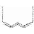 Accented Baguette Bar Necklace
