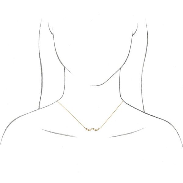 Accented Baguette Bar Necklace - Image 3
