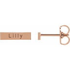 Engravable Bar Earrings - Image 3
