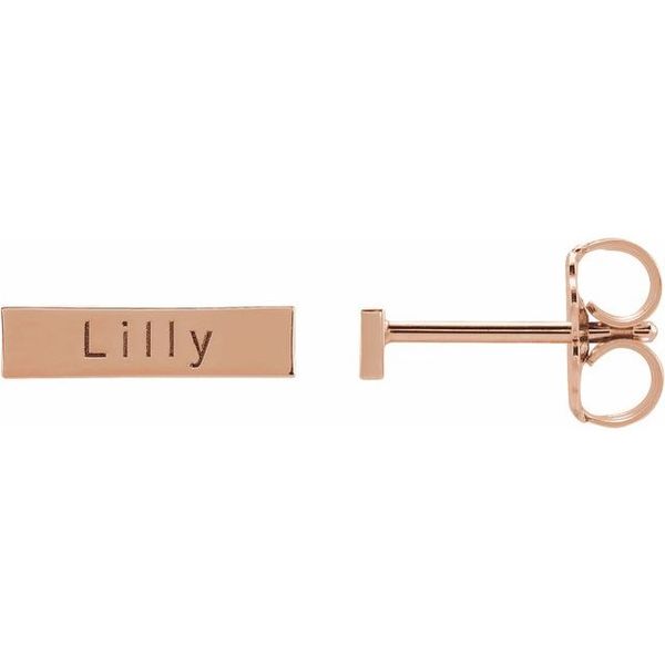 Engravable Bar Earrings - Image 3