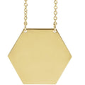 Engravable Hexagon Necklace