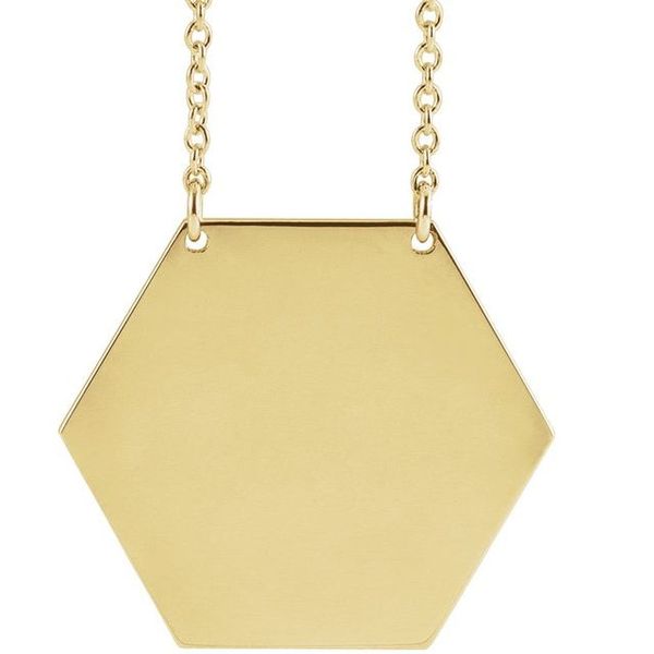 Engravable Hexagon Necklace