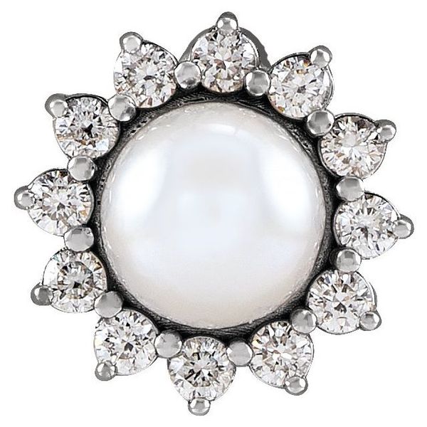 Halo-Style Pearl Pendant
