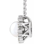 Halo-Style Pearl Necklace - Image 2