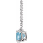 Emerald Claw-Prong Solitaire Necklace - Image 2