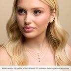 Emerald Claw-Prong Solitaire Necklace - Image 3
