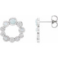 Bezel-Set Cabochon Earrings