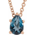 Pear 5-Prong Solitaire Necklace or Slide Pendant