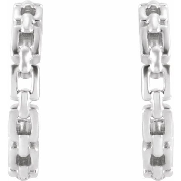 Chain Link Hoop Earrings - Image 2