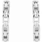 Chain Link Hoop Earrings - Image 2