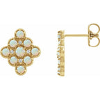 Geometric Cabochon Earrings