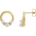 Pearl Circle Earrings