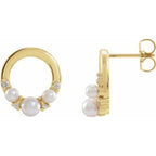 Pearl Circle Earrings