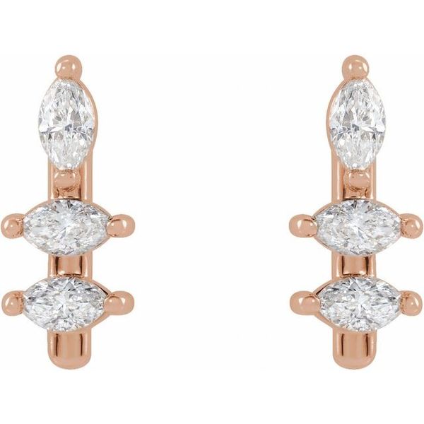 Marquise Bar Earrings - Image 2