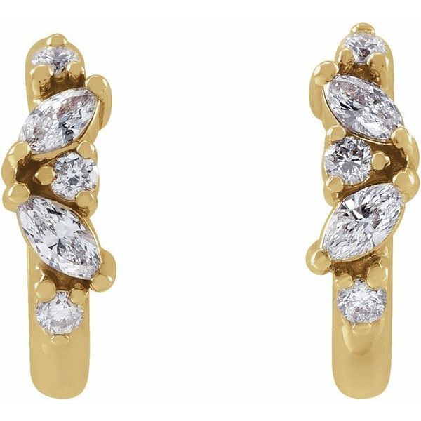 Accented Huggie Earrings - Image 2