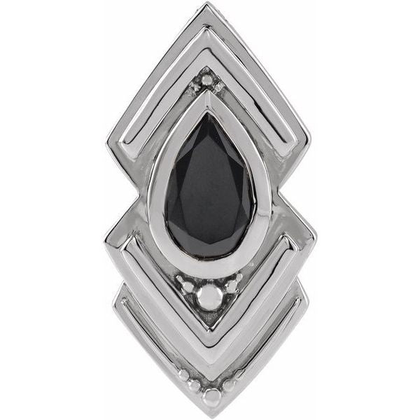 Bezel-Set Geometric Pendant