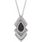 Bezel-Set Geometric Necklace