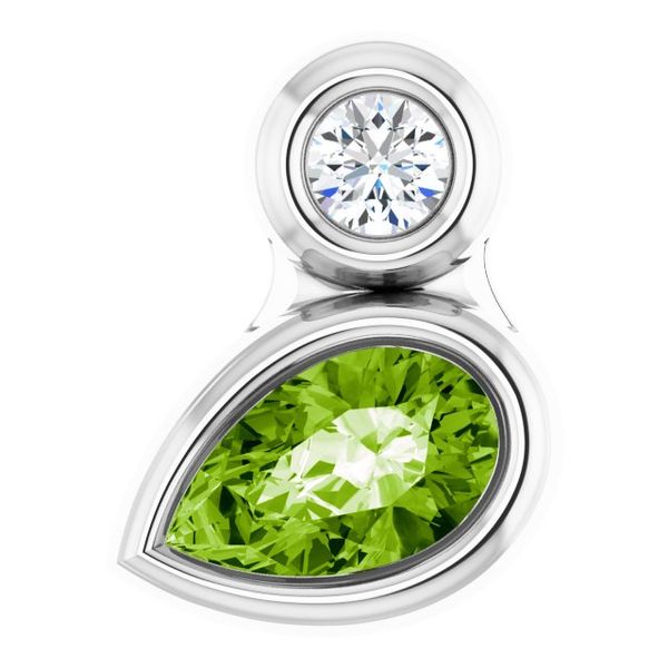 Bezel-Set Necklace or Slide Pendant