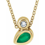 Bezel-Set Necklace or Slide Pendant