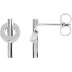 Negative Space Circle Earrings