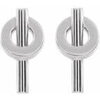 Negative Space Circle Earrings - Image 2