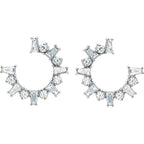 Baguette Front-Facing Hoop Earrings - Image 2