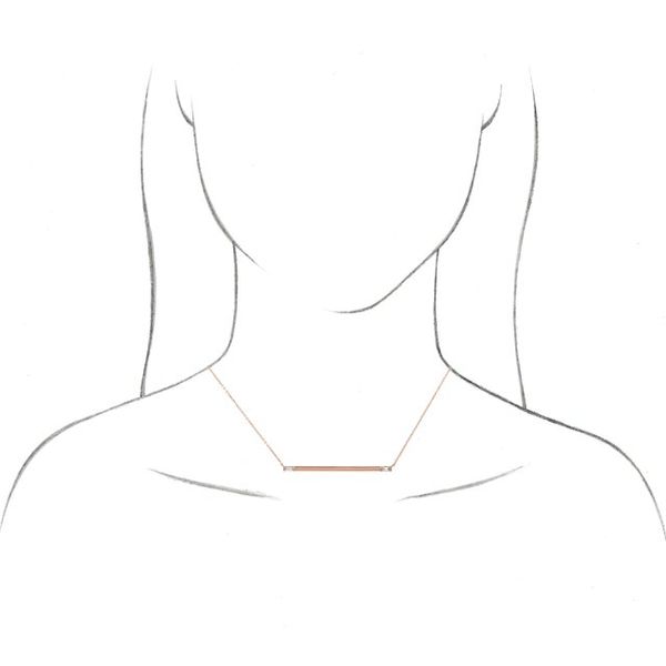 Baguette Bar Necklace - Image 3