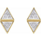 Two-Stone Bezel-Set Earrings - Image 2