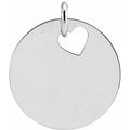 Engravable Pierced Heart or Star Pendant