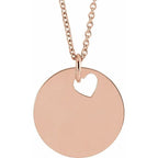 Engravable Pierced Heart or Star Necklace