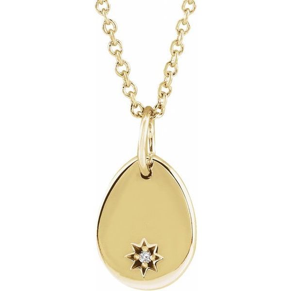 Engravable Accented Necklace
