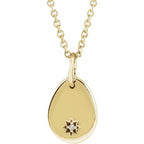 Engravable Accented Necklace
