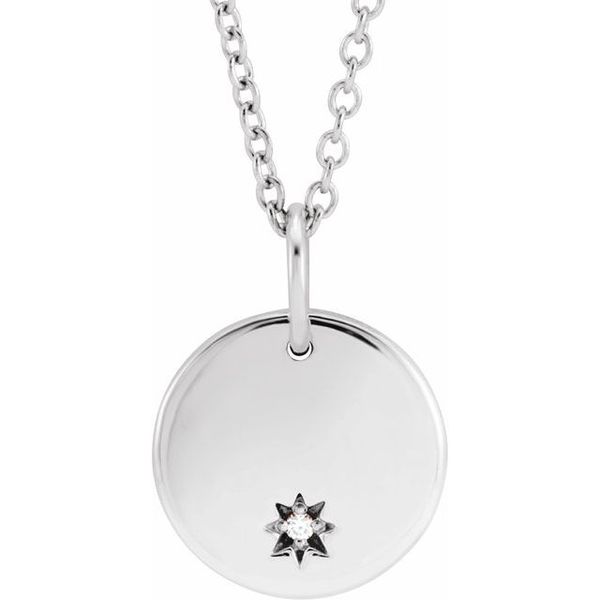 Engravable Accented Necklace