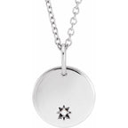Engravable Accented Necklace