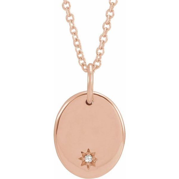 Engravable Accented Necklace