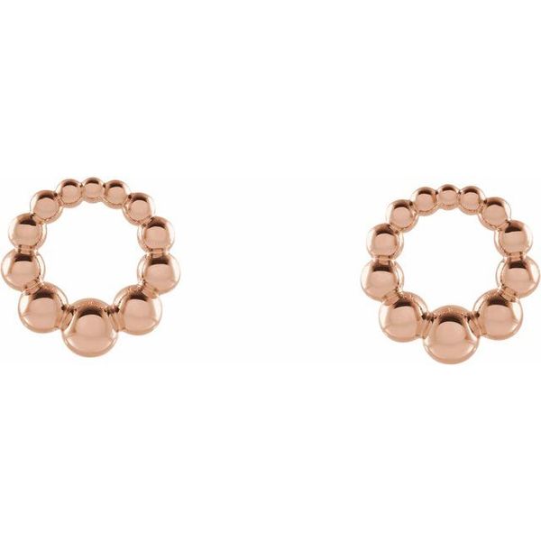 Beaded Circle Earrings - Image 2