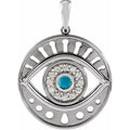 Accented Evil Eye Pendant