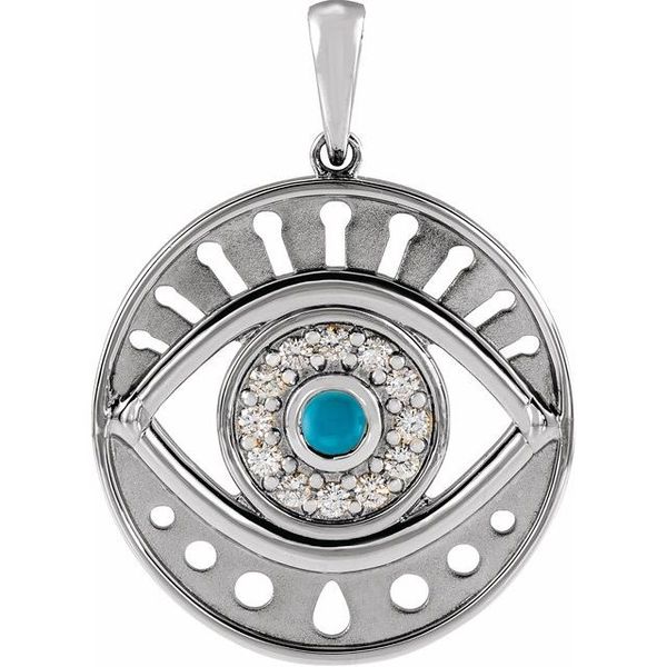 Accented Evil Eye Pendant