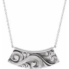 Scroll Curved Bar Necklace