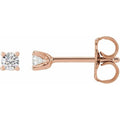 Round 4-Prong Stud Earrings