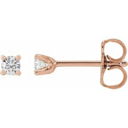 Round 4-Prong Stud Earrings