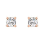 Round 4-Prong Stud Earrings - Image 2