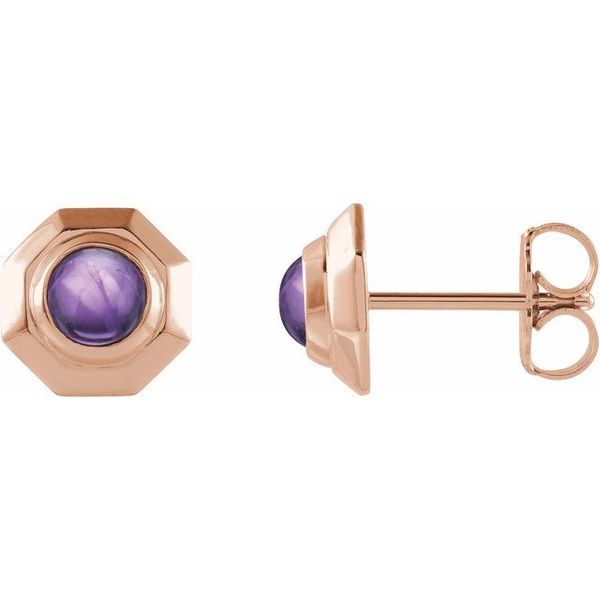 Geometric Cabochon Earrings