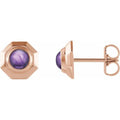 Geometric Cabochon Earrings