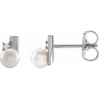 Pearl Geometric Earrings