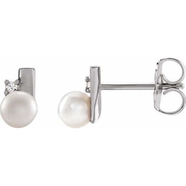 Pearl Geometric Earrings